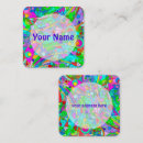 Search for flower shape business cards Geometric