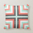 Search for coral and green pillows Geometric
