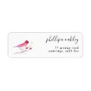 Search for pink bird return address labels Pretty