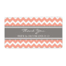 Search for peach and grey wedding stickers Thank you