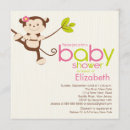 Search for monkey baby girl shower invitations Cute
