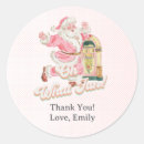 Search for retro santa stickers Pink santa claus