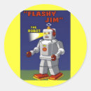 Search for retro robot stickers Vintage