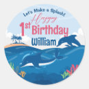 Search for dolphin birthday stickers Blue