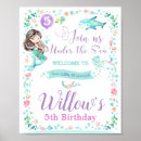 Search for mermaid birthday party posters Whimsical