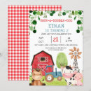 Search for red barn invitations Farm animals