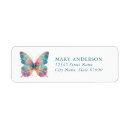 Search for rainbow butterfly return address labels Pastel