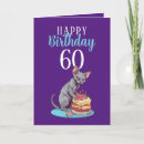 Search for cute 60th birthday cards Cat