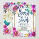 Search for blue floral baby shower invitations Pink