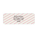 Search for red white stripes return address labels Peppermint