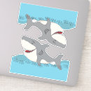 Recherche de requin drôle autocollants Kawaii