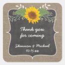 Search for sunflower on burlap stickers Newly weds