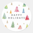 Search for christmas stickers Watercolor christmas tree