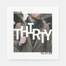 Search for 30th birthday napkins Modern minimalist