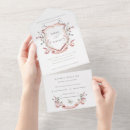 Search for watercolor crest wedding invitations Modern elegant