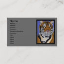Search for tiger business cards Wild animals
