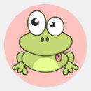 Search for funny frog cartoon stickers Green