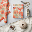 Search for orange poppy wrapping paper Garden