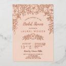 Search for girly bridal shower invitations Rose gold foil