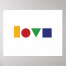 Recherche de formes géométriques posters Vert