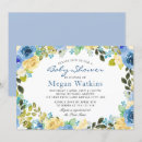 Search for blue and yellow baby shower invitations Watercolor