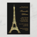 Search for black gold eiffel tower invitations Shower