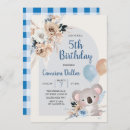 Search for koala party invitations Boy