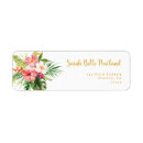 Search for hibiscus return address labels Tropical