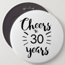 Search for 30th anniversary buttons Black and white