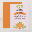 Search for pumpkin baby girl shower invitations It's a girl