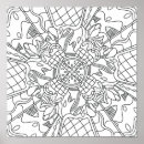 Recherche de motif complexe posters Kaléidoscope