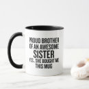 Search for proud brother mugs Sister