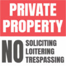 Search for trespass stickers Private property