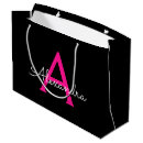 Search for hot pink and black gift bags Girly