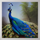 Recherche de peinture paon posters Vintage