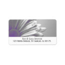 Search for purple and grey return address labels Flowers