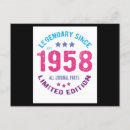 Recherche de 1958 anniversaire cartes Vintage
