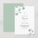 Search for eucalyptus baby christening invitations Watercolor
