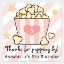 Search for pink popcorn stickers For kids