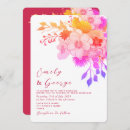 Search for magenta floral wedding invitations Orange