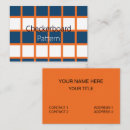 Recherche de orange et blanc cartes visite Géométrique