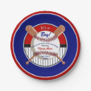 Recherche de baseball baby shower plates Garçons