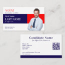 Search for election business cards Red white and blue