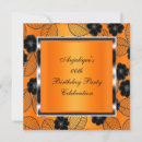 Search for orange black silver invitations Party