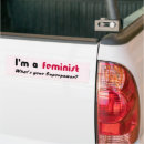 Search for feminist bumper stickers Power