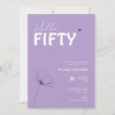 Search for purple 50th birthday invitations Calligraphy