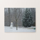 Search for snow scene puzzles Snowman