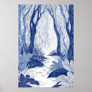 Search for woodland illustration posters Blue