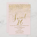 Search for confetti sweet 16 invitations Girly