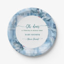 Search for oh baby plates Blue gingham